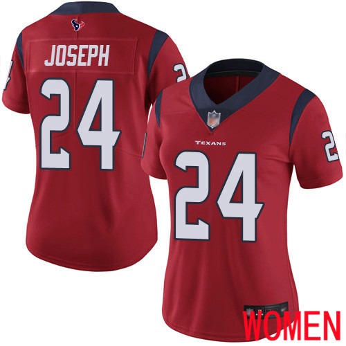 Houston Texans Limited Red Women Johnathan Joseph Alternate Jersey NFL Football #24 Vapor Untouchable->women nhl jersey->Women Jersey